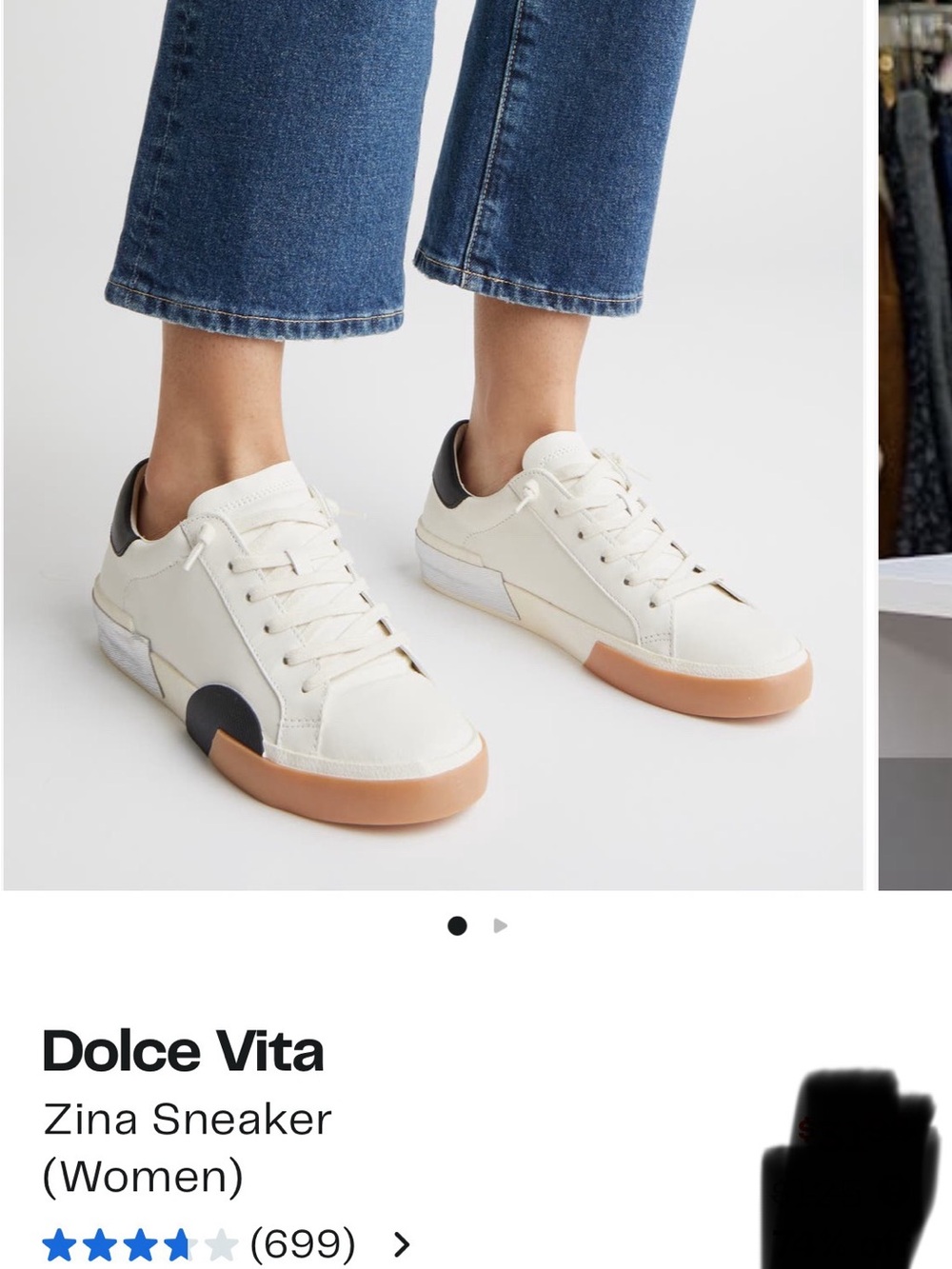 Dolce Vita Zina Lace-Up Sneakers with Gum Sole and Black Accents